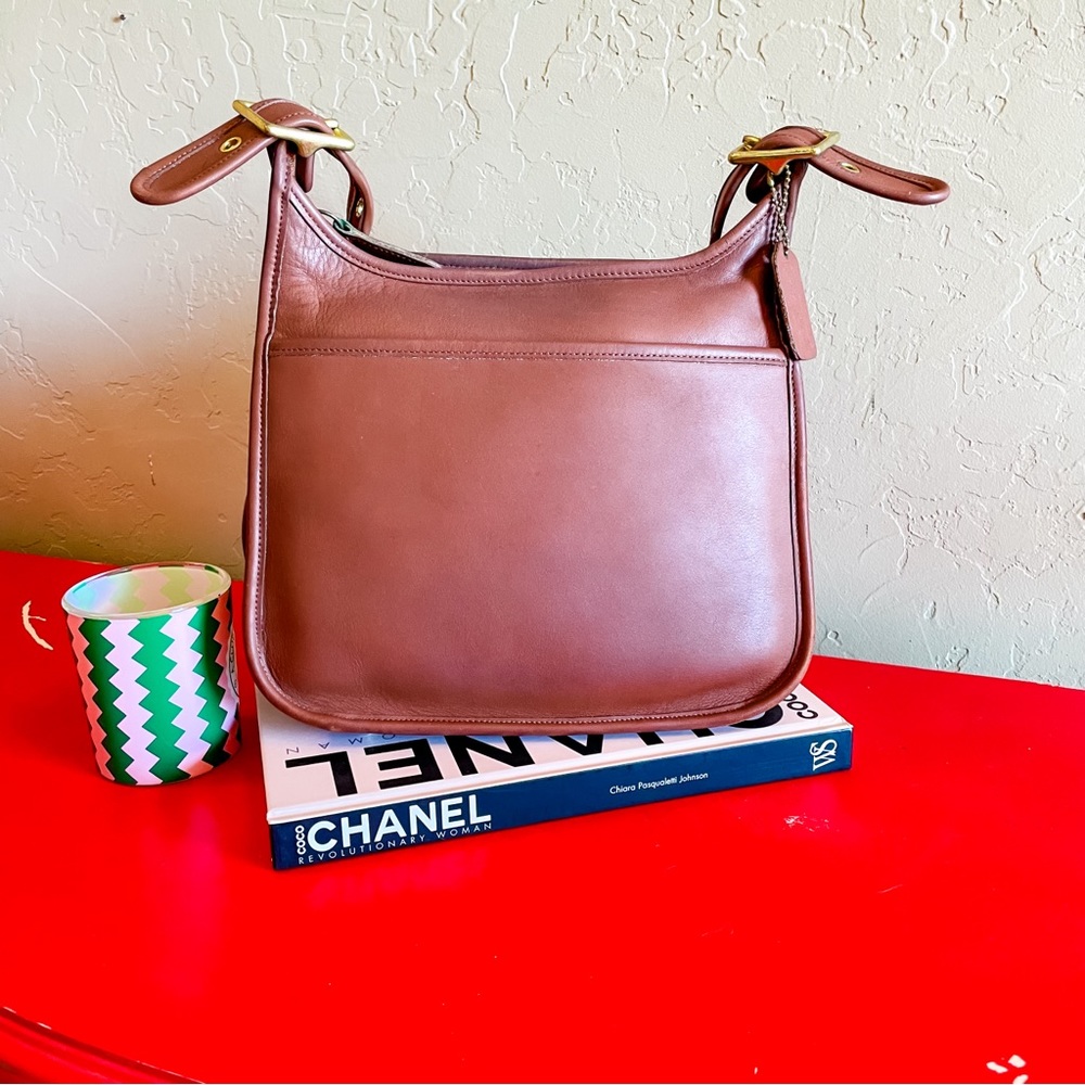 Vintage Coach Legacy No. 9966 Zip Brown British Tan Purse Shoulder Bag Crossbody